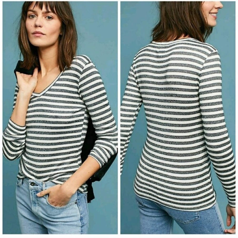 Michael Stars for Anthropologie Shine Striped Top